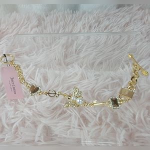 Juicy Couture Heart, Butterfly, JC, Lock and Key Bracelet